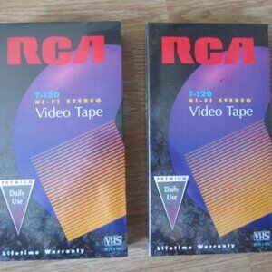 Lot of 2 New RCA T-120 Hi-Fi Stereo Blank Video Tapes VHS Premium Quality